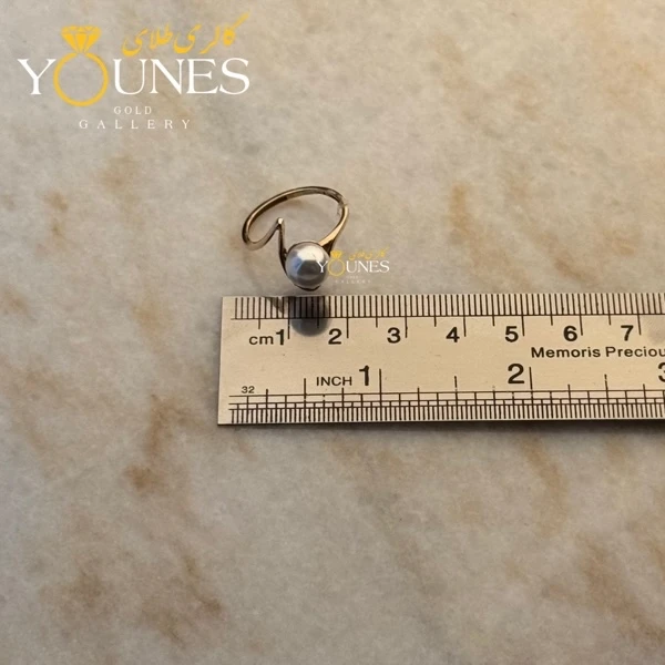 انگشتر موج و مروارید طلا